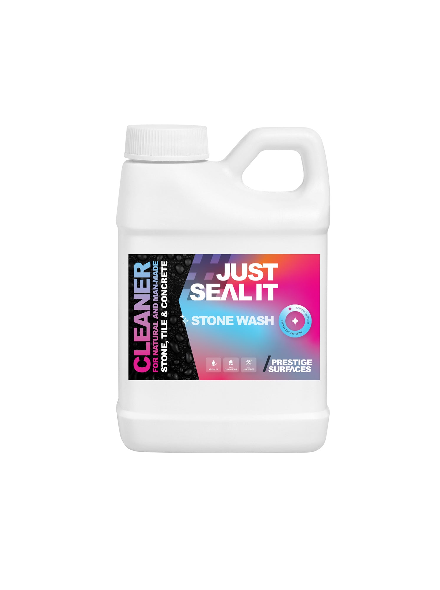#JUSTSEALIT 1L Stone Wash Cleaner for effective cleaning of stone, concrete, and paver surfaces