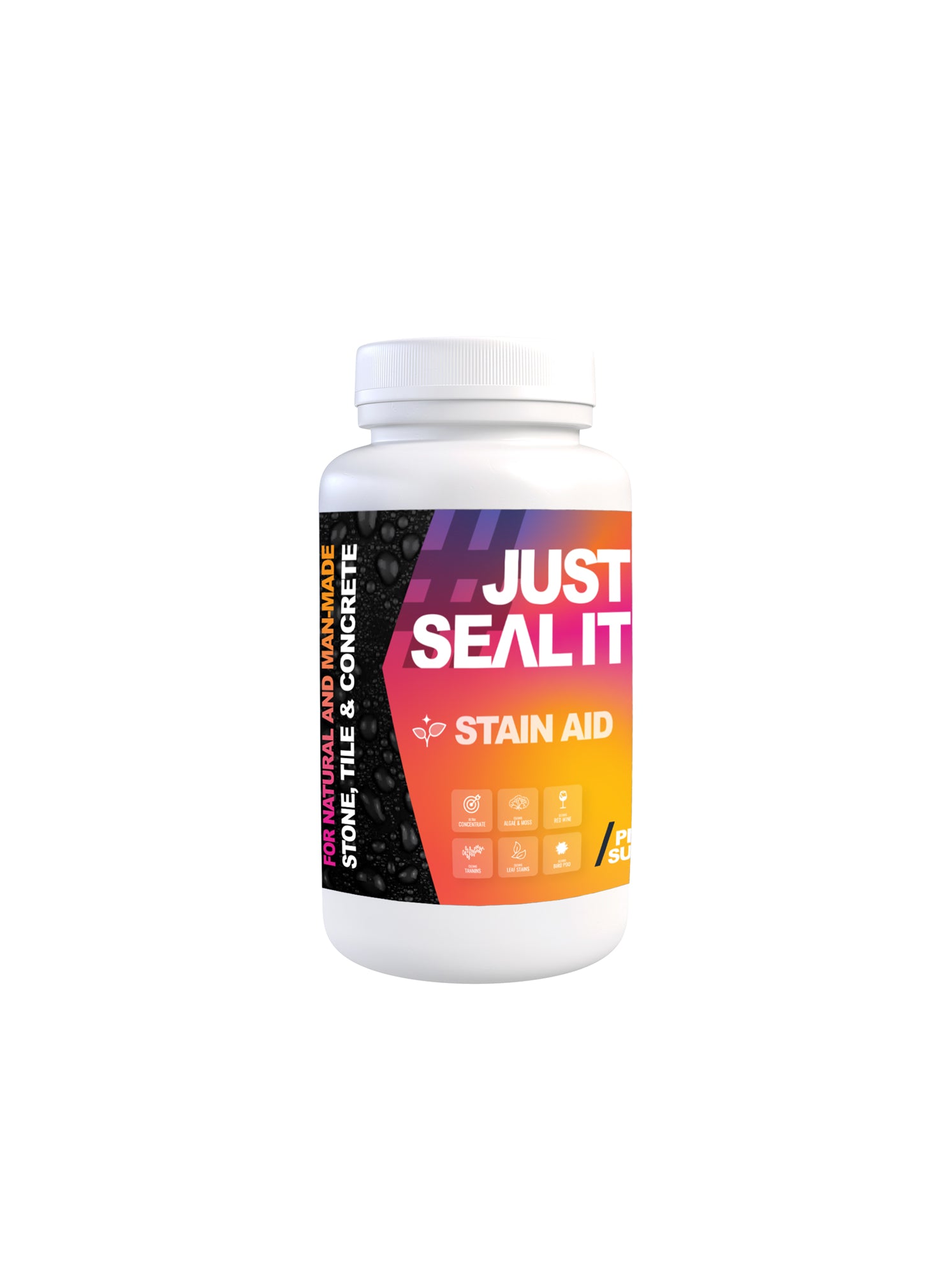 #JUSTSEALIT Stain Aid 2.5KG Stone Cleaner for effective cleaning of stone, concrete, and paver surfaces